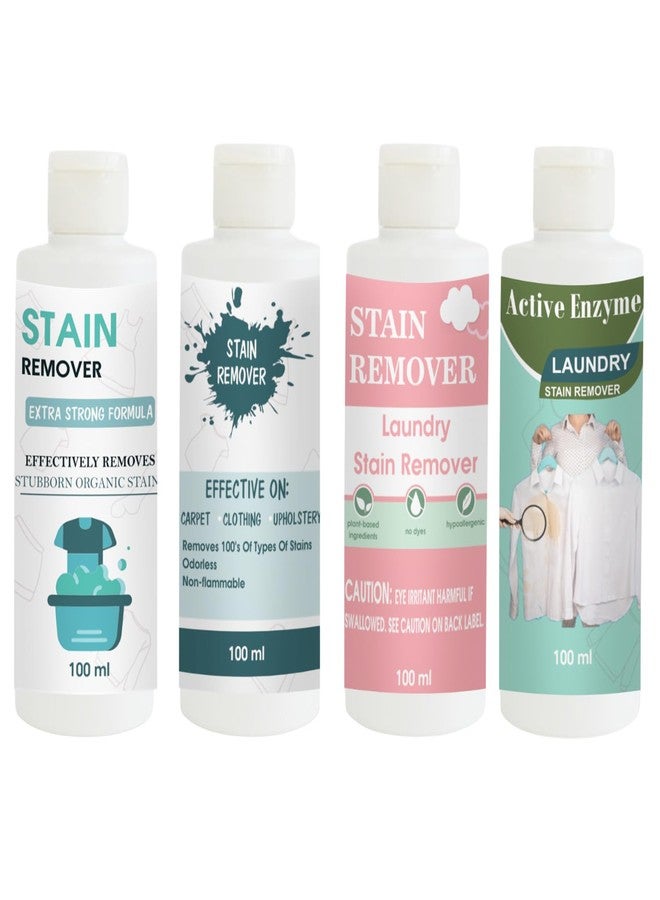 TOOVUS Stain Remover Combo Pack of Doll, Sky, Pink and Pista Stain Remover | Multi-Surface Cleaning Solution for Clothes, Fabrics, Upholstery (100 g Each) - Image 1